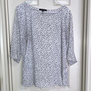 Banana Republic • Women’s 3/4 sleeve Polka Dot semi sheer blouse • Size Medium